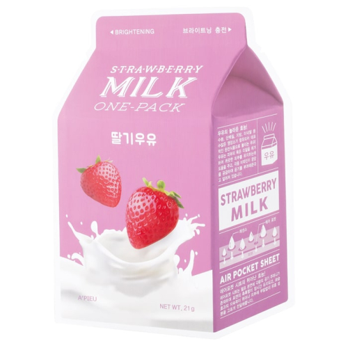 Озаряваща шийт маска с ягодово мляко 21 г