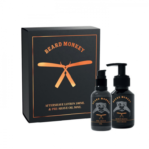  Комплект пре-олио за бръснене и афтършейв лосион за мъже Beard Monkey After Shave Lotion and Pre-Shave Oil