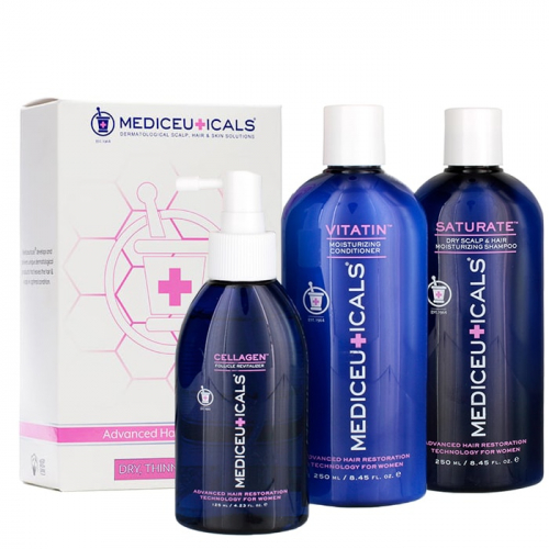 Комплект против косопад за жени за суха коса и скалп Mediceuticals Advanced Hair Restoration Kit